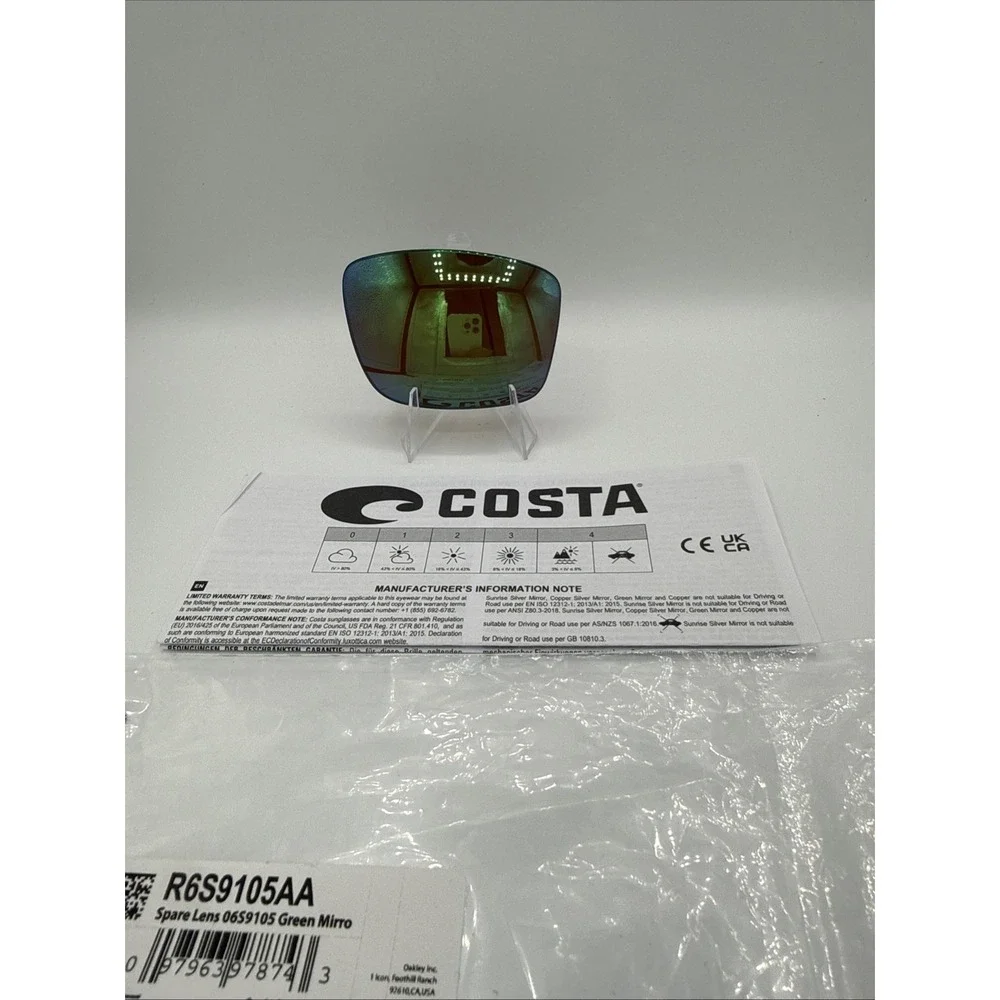 Costa Spare Lens Mens OS Green Tuna Alley Pro Polarized Single Lens R6S9105AA